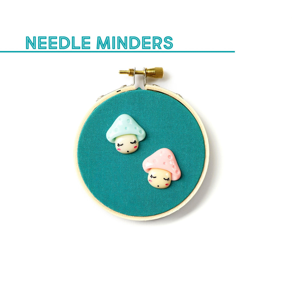 Mushroom Needle Minders, Needleminder, Embroidery Accessory, Gift for Stitcher, Kawaii Needle holder, Needle keeper, Needle Nanny