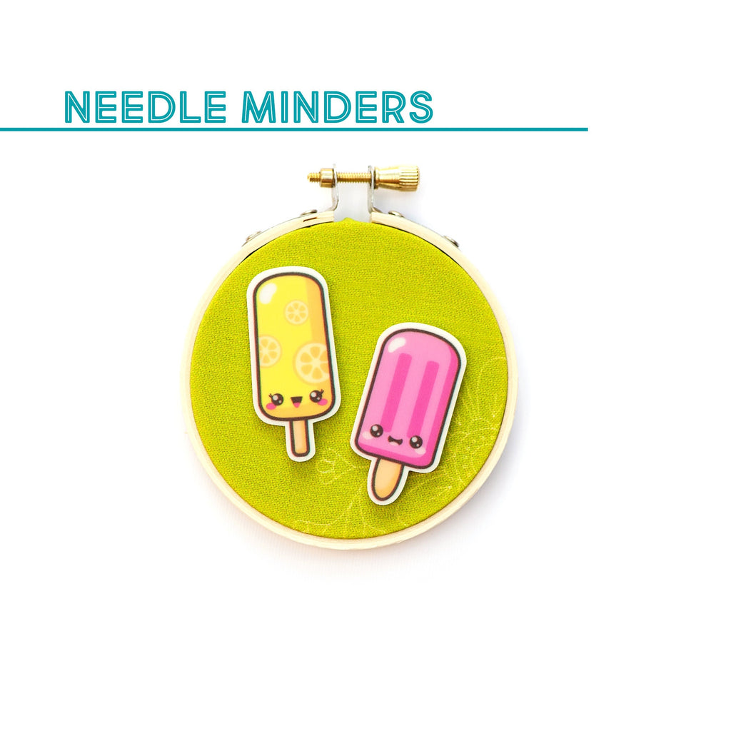 Popsicle Needle Minder, Needleminder, Embroidery Accessory, Gift for Stitcher, Ice Cream Needle holder, Needle keeper, Needle Nanny