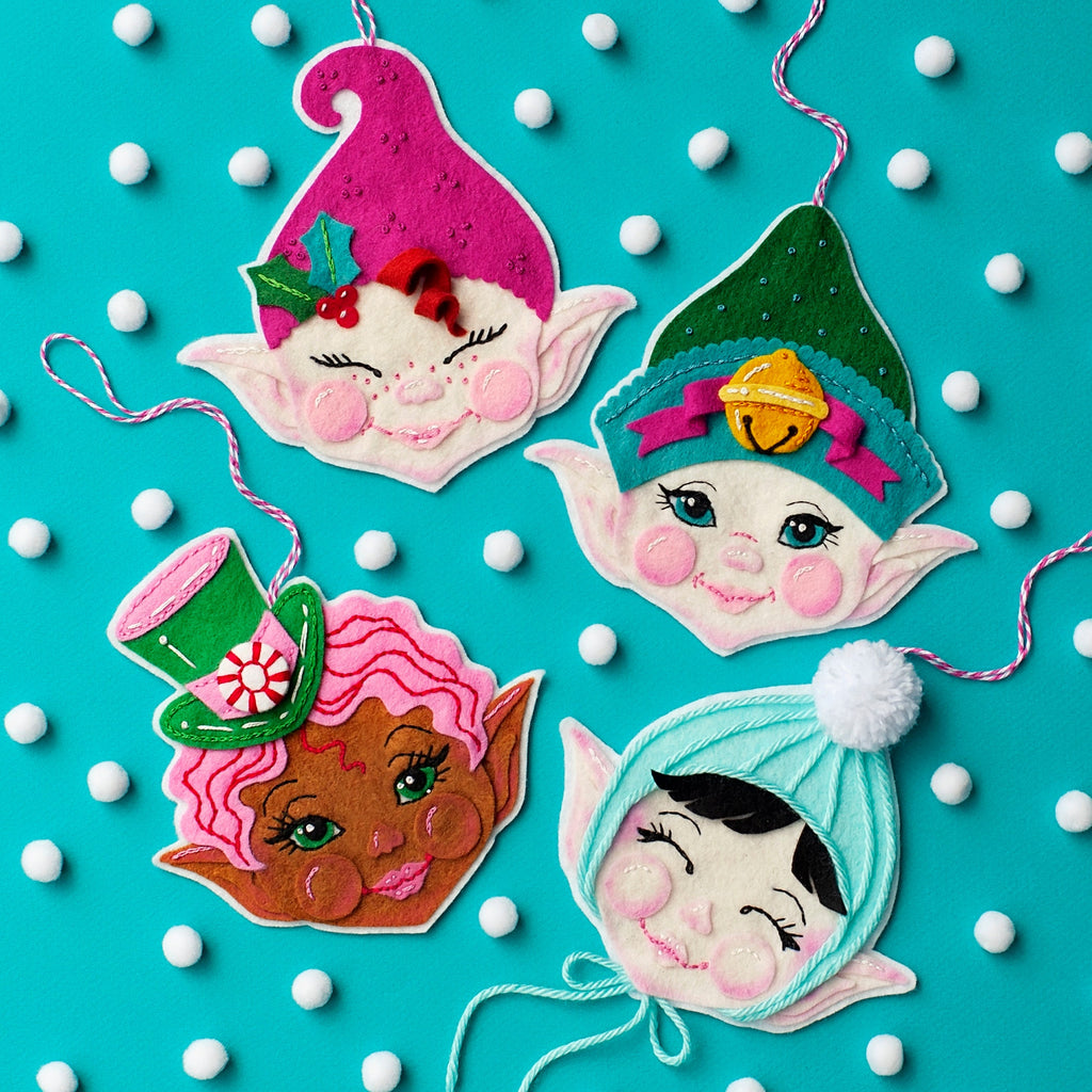 Jingle Elf Ornament PDF, Felt Pattern, DIY ornament, Felt Sewing Pattern, Christmas craft, Wool felt pattern, Christmas Elves PDF, Xmas Kit
