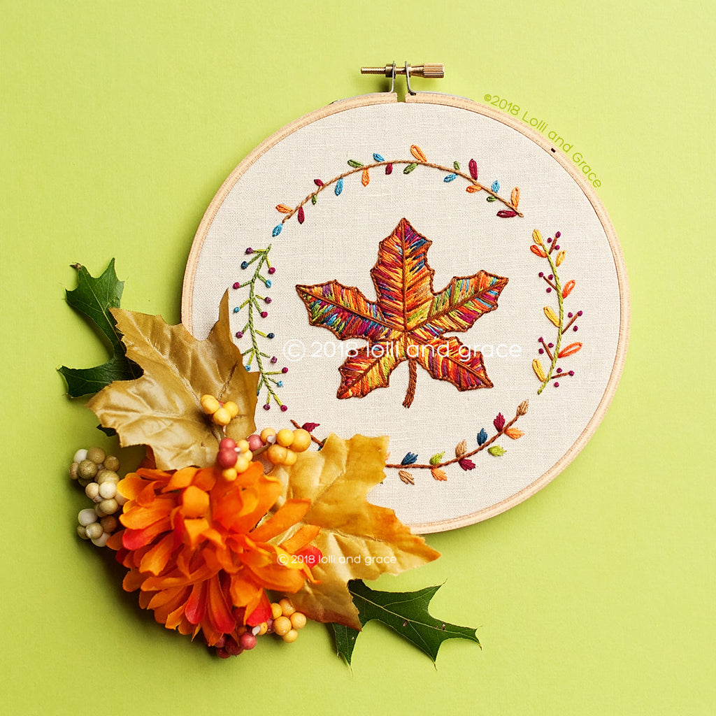 Lolli and Grace Autumn Leaf Stitch Along - Day Two