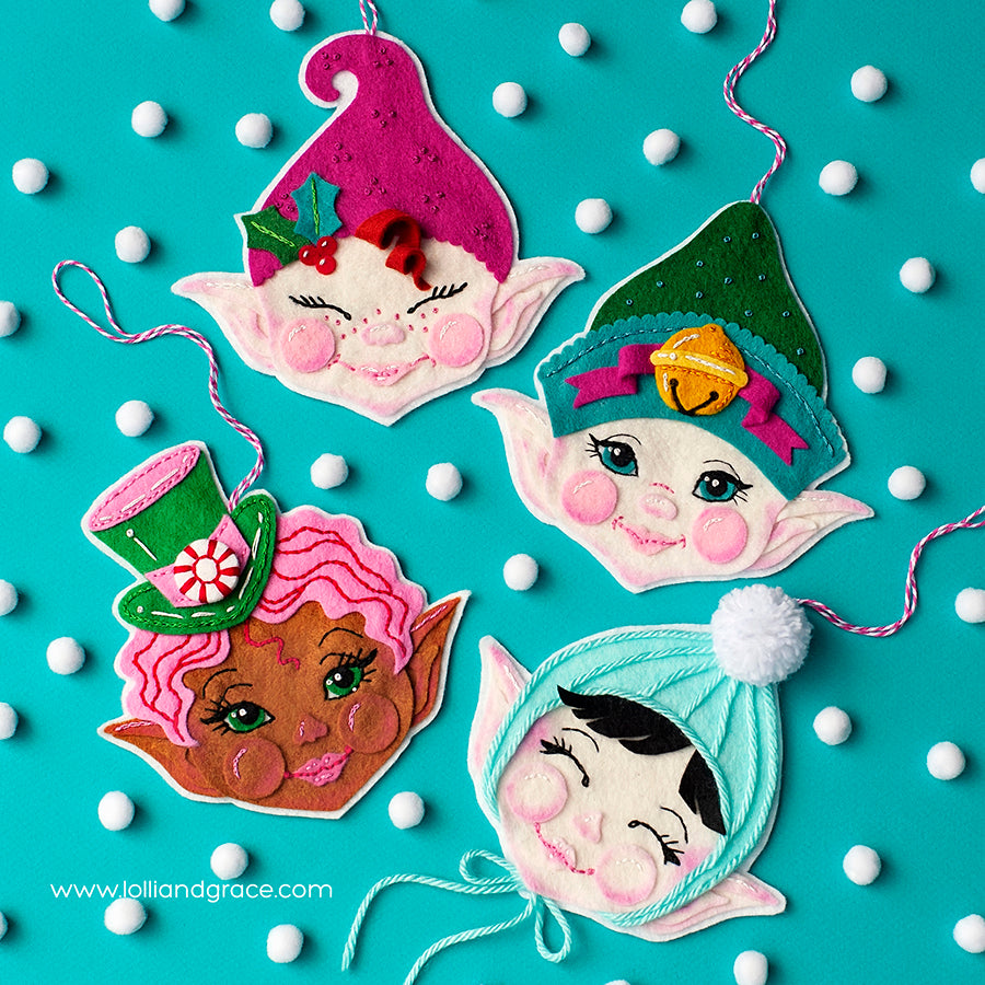 Make these adorable DIY elf ornaments!