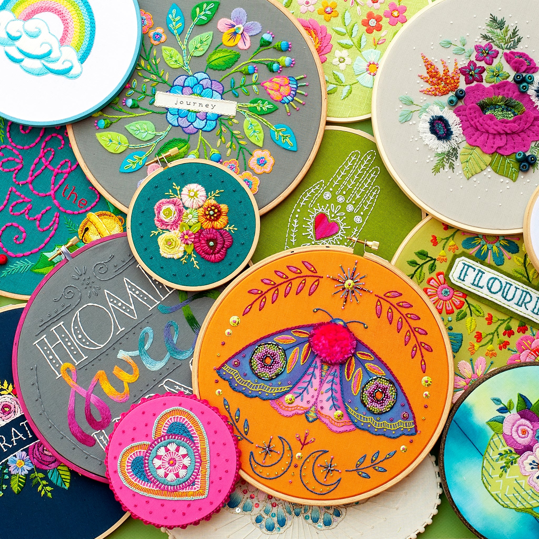 Lolli and Grace - Embroidery and Felt Ornament PDF patterns and kit