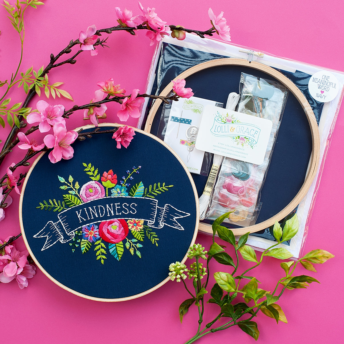 Lolli and Grace - Embroidery and Felt Ornament PDF patterns and kit