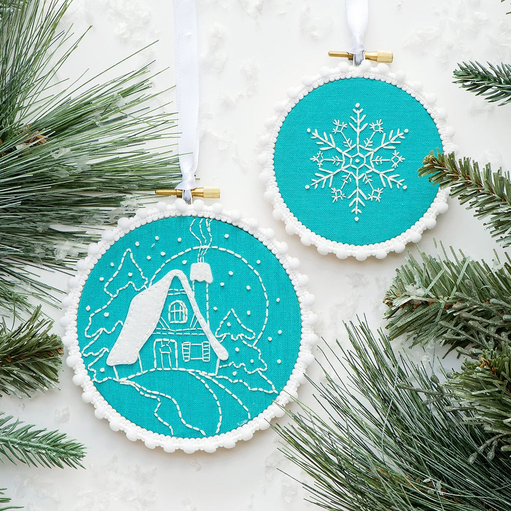 PDF Embroidery Pattern, Snowflake Ornament, Christmas Ornaments, Hanukkah ornament, Art Deco, Chanukah gift, Holiday Gift, Xmas Embroidery