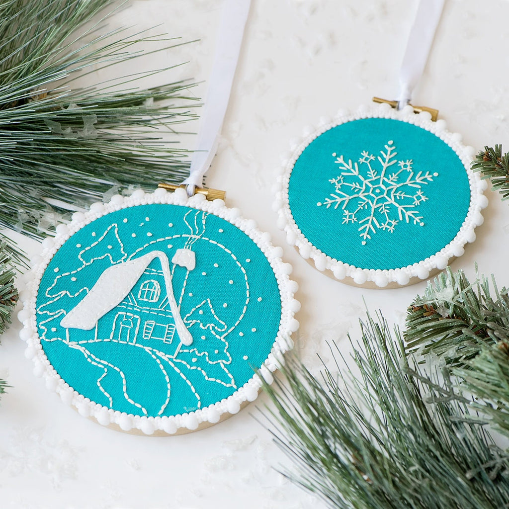 PDF Embroidery Pattern, Snowflake Ornament, Christmas Ornaments, Hanukkah ornament, Art Deco, Chanukah gift, Holiday Gift, Xmas Embroidery