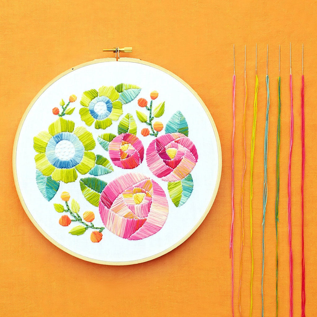 PDF Pattern, Flower Embroidery, Embroidery Pattern, Hoop Art, Flower Embroidery Pattern, Floral Embroidery Design, Garden Decor, Home Decor