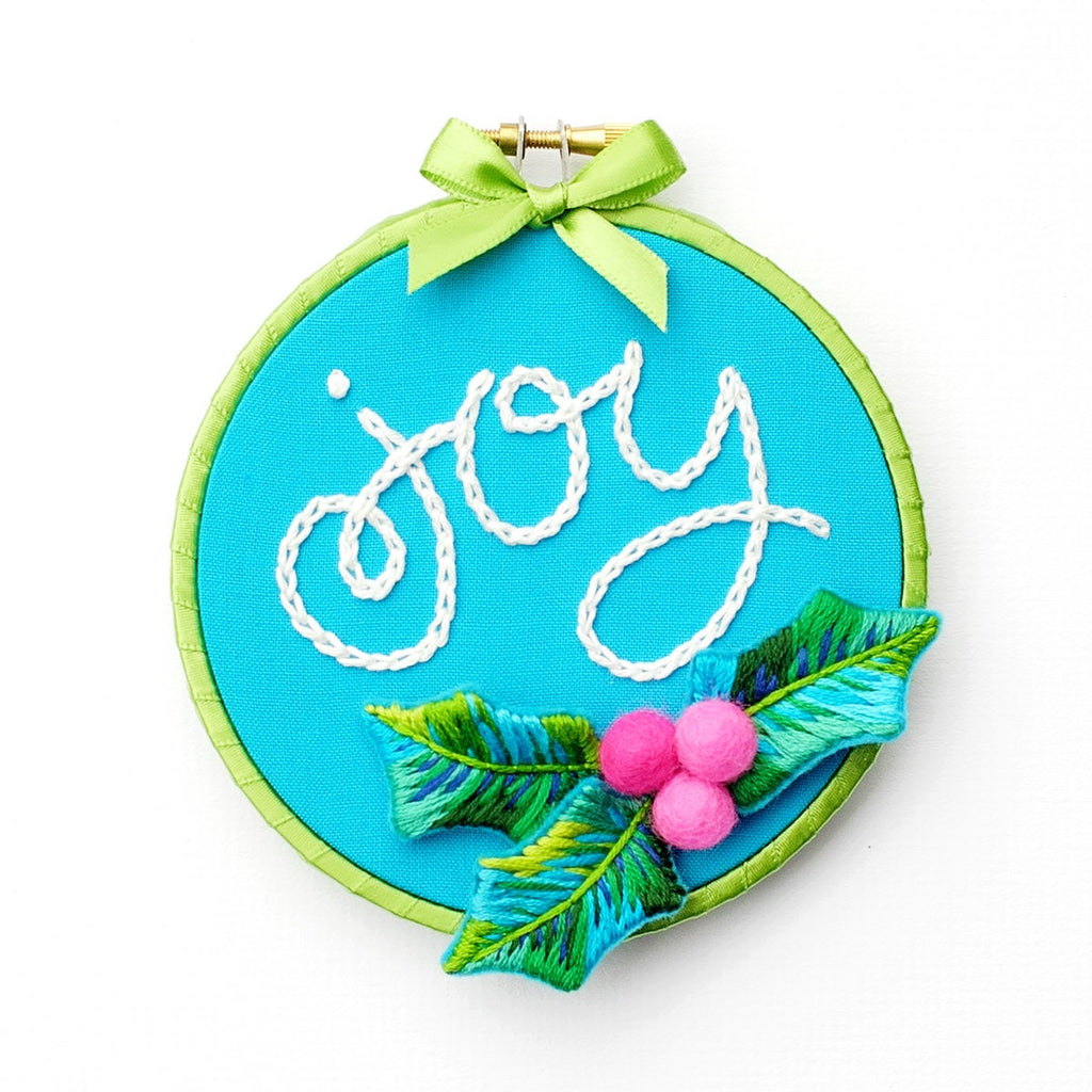 PDF Embroidery Pattern, Holly Ornament, Christmas Ornaments, Christmas Hoop Art, Holiday Gift, Xmas Embroidery, Holiday Decoration, Hannukah