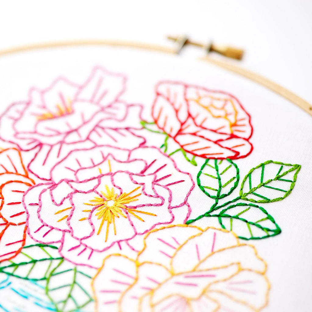 Hand Embroidery Pattern, PDF Embroidery, Floral Embroidery Design, Flower Pattern, Blue Jar pattern, PDF Pattern, Hoop Art, Hand Embroidery