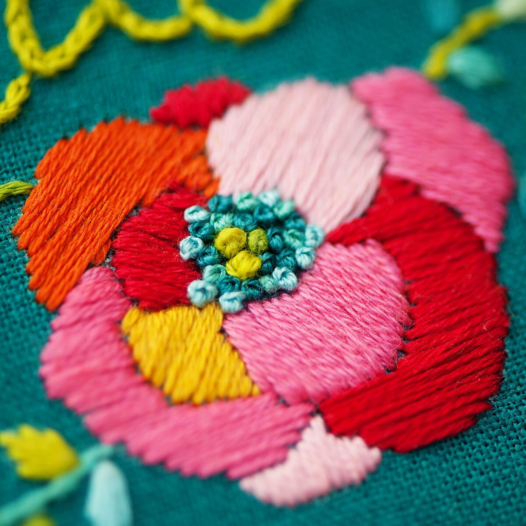 Embroidery Kit, Hand Embroidery Kit, PDF Embroidery Pattern, Floral Embroidery, Modern Embroidery, Wedding Gift, DIY Kit, Supply Kit