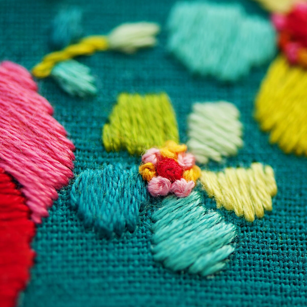 Embroidery Kit, Hand Embroidery Kit, PDF Embroidery Pattern, Floral Embroidery, Modern Embroidery, Wedding Gift, DIY Kit, Supply Kit