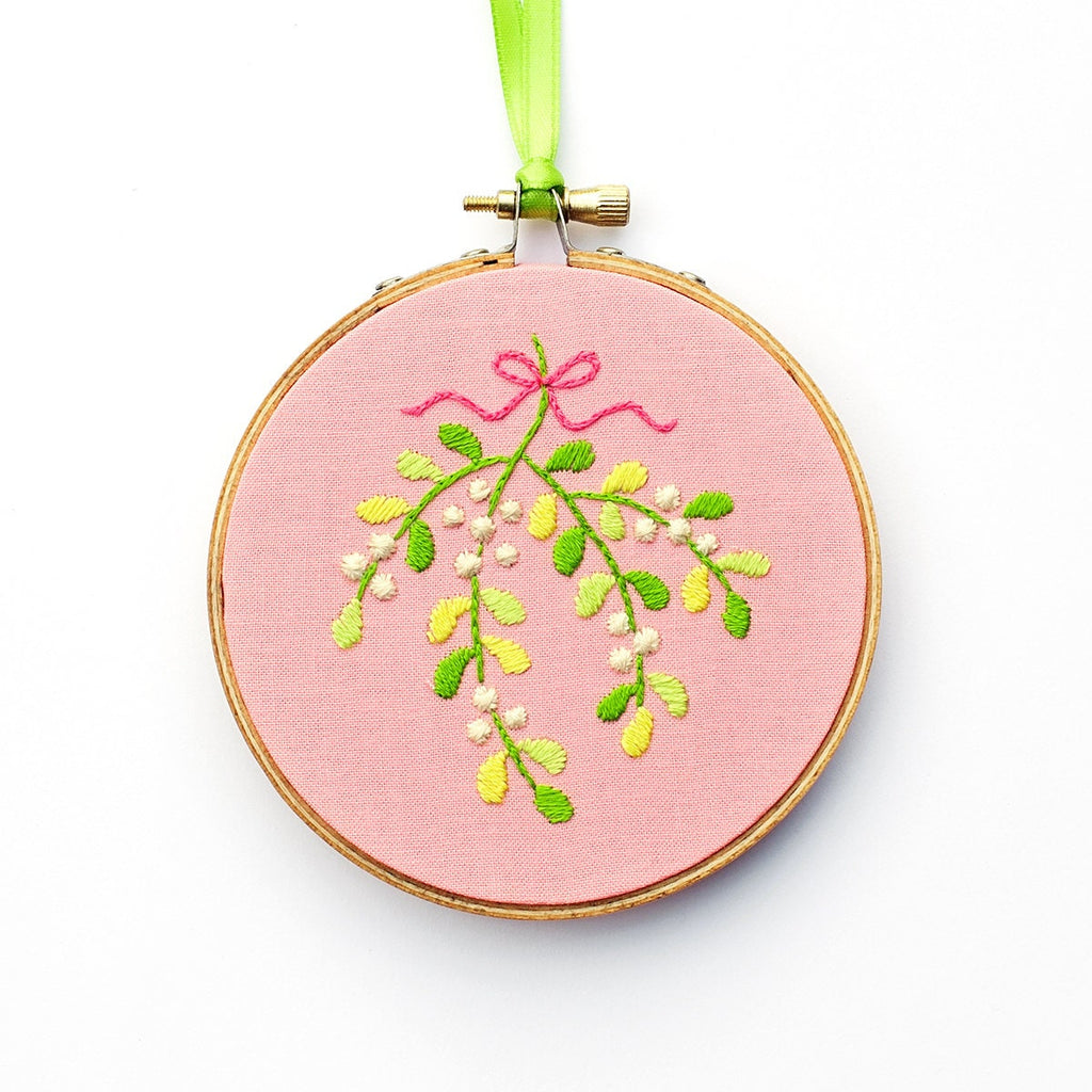 Ornament Pattern, Mistletoe Ornament, Christmas Ornament, PDF Pattern, Poinsettia Ornament, Holiday Gift, Embroidery Pattern PDF