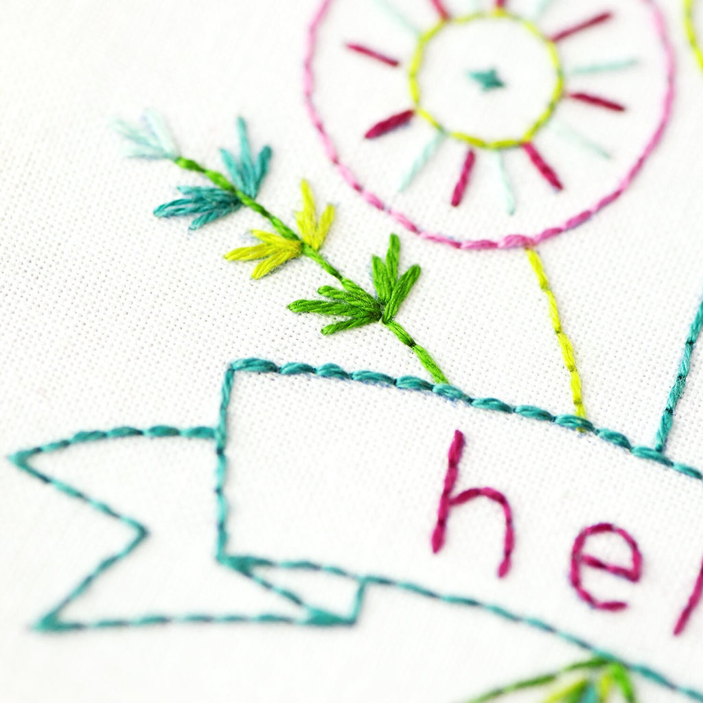 Beginner Embroidery Pattern, PDF Pattern, Hand Embroidery Pattern, PDF Embroidery, Flower pattern, Modern embroidery, embroidery hoop