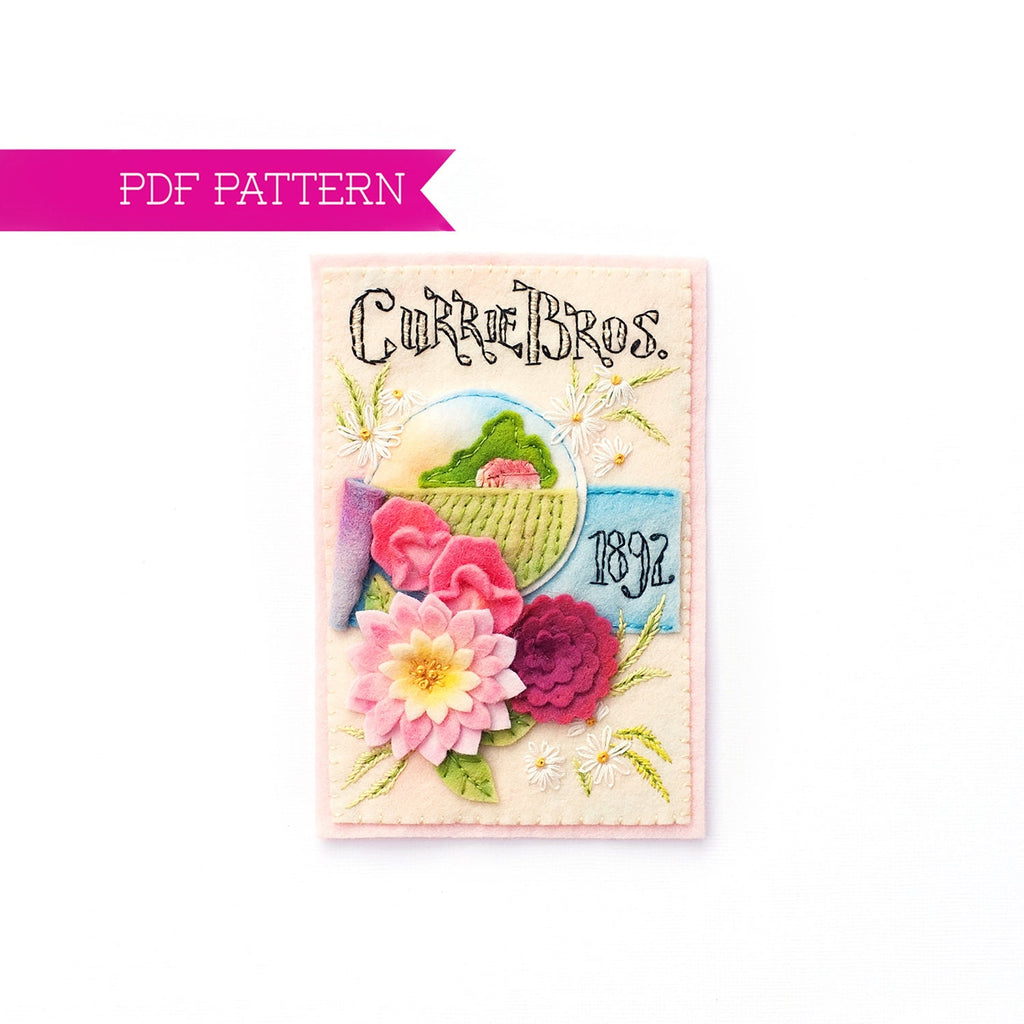 PDF Pattern, Wool Felt Pattern, Seed Packet, Flower Embroidery, Garden Decor, Home Decor, Seed Annual Pattern, PDF Ornament Pattern