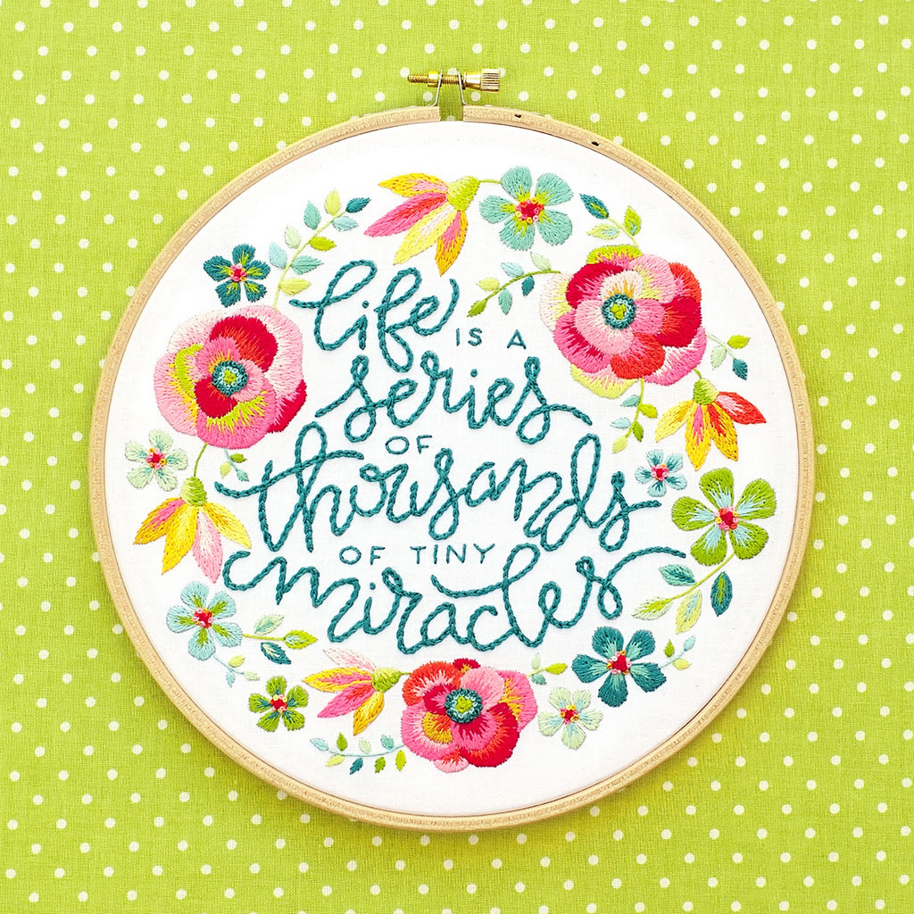 Embroidery Pattern, Floral Embroidery, Flower Pattern, PDF Pattern, Quote Embroidery, Hand Embroidery, Embroidery Quote, DIY Embroidery