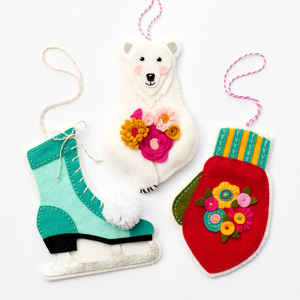 PDF Pattern, Polar Bear Ornament, Christmas Ornament, Xmas Ornament, Animal Pattern, Vintage Holiday, Embroidery PDF, Holiday Decor