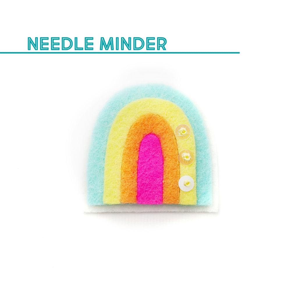 Handmade Needle Minder, Rainbow Needleminder, Embroidery Accessory, Needle holder, Needle keeper, Needle Nanny, Needle magnet, Wool felt