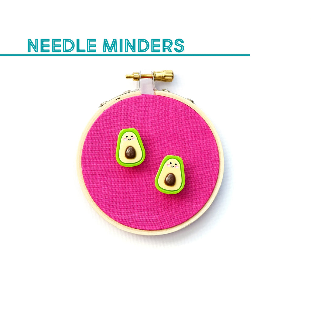 Avocado Needle Minder, Needle Minder, Needleminder, Food magnet, Embroidery Accessory, Gift for Stitcher, Needle holder, Needle keeper