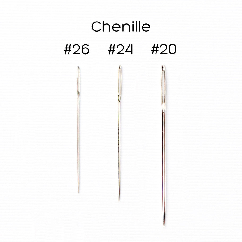 Hand embroidery needles, chenille needle, cross stitch needle, John James, size 20 needle, size 24 needle, size 26 needle, #20, #24, #26