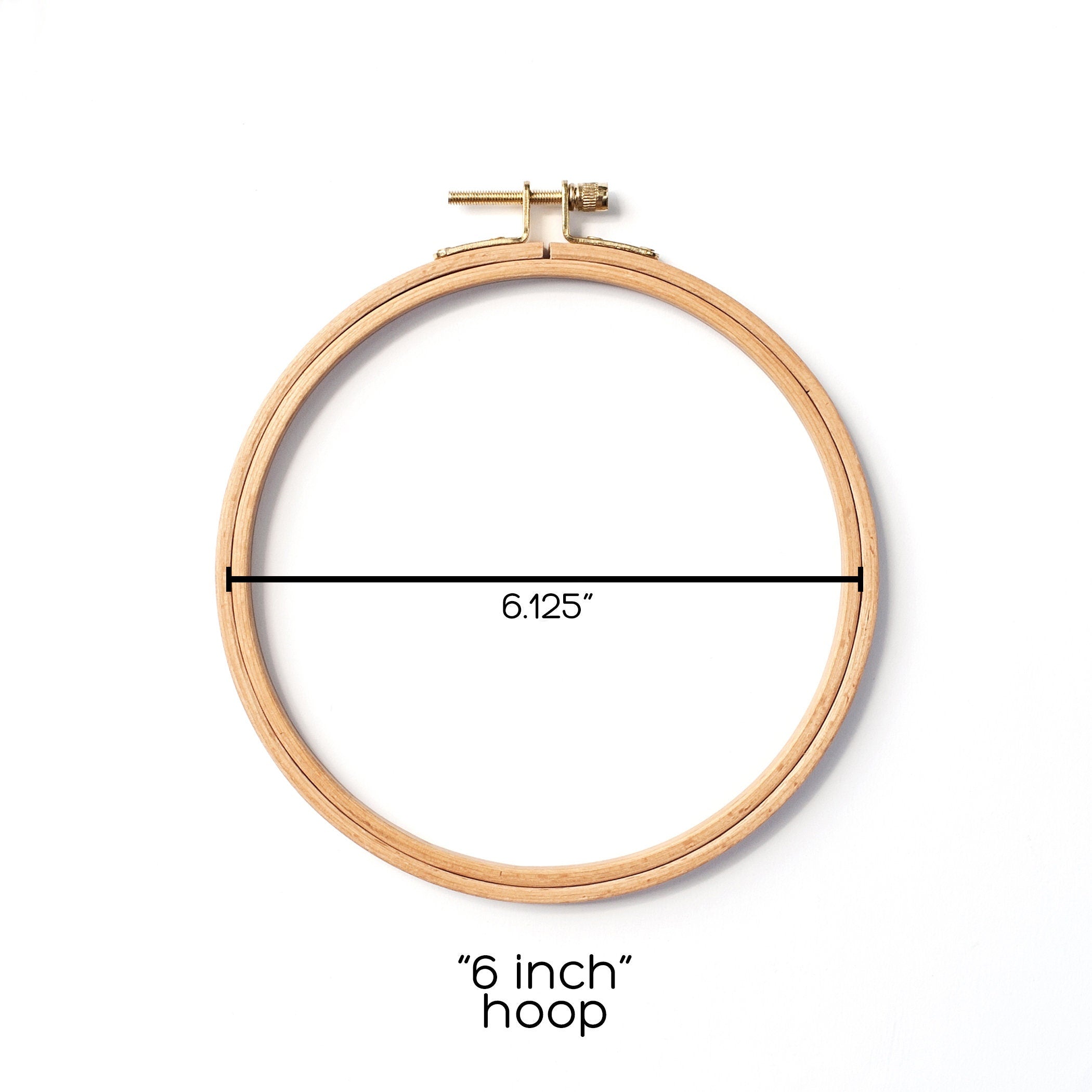 Wood Embroidery Hoop with Round Edges ( 5 Inch, 1 Piece) 
