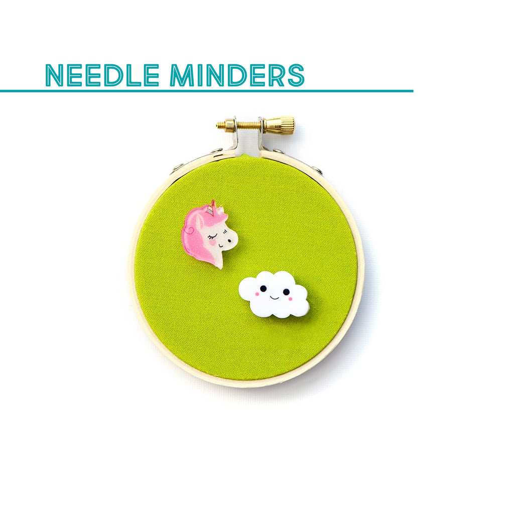 Unicorn Needle Minder, Cloud Needle Minder, Needleminder, Embroidery Accessory, Gift for Stitcher, Kawaii Needle holder, Needle keeper