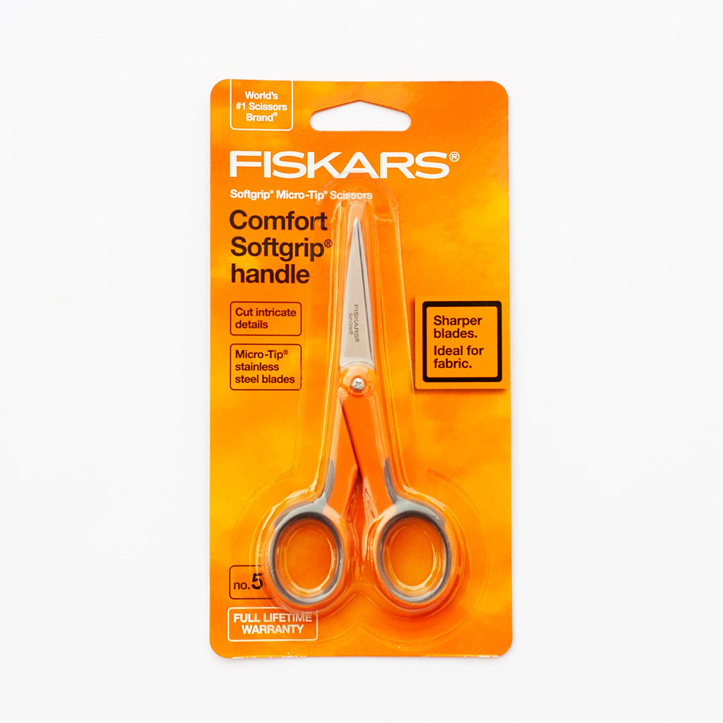 5-inch Micro Tip Scissors, Fiskars Embroidery Scissors, Scissors for felt, Craft Scissors, Needlework scissors, Comfort Grip, Crafting tool