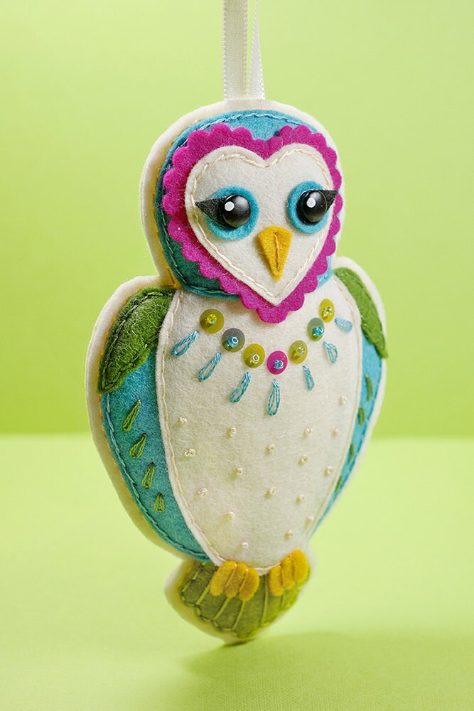 Fletcher the Owl Felt Ornament Pattern PDF